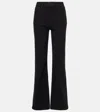 Frame Arrow High-rise Flared Jeans In Black