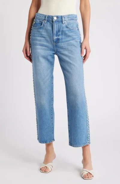 Frame Atelier Le Jane High Waist Ankle Straight Leg Jeans In Daylight Pearl