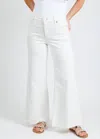 Frame High Rise Le Palazzo Crop Jean In Au Natural Clean Raw After In White