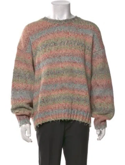 Pre-owned Frame Baby Alpaca Striped Pullover In Neutrals