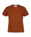 Frame Short-sleeve Cotton T-shirt In Brown