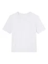 Frame Ribbed Stretch-modal T-shirt In White