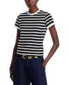 Frame Stripe Pima Cotton Baby Tee In Black Multi