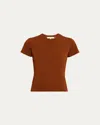Frame Baby Tee In Brown