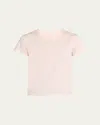 Frame Fitted Crewneck Tee In Light Pink