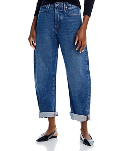 Frame Baggy High Rise Bubble Jeans In Westbury In Blue