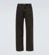 Frame Baggy Jean High-rise Straight Jeans In Gray