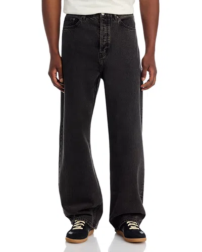 Frame Baggy Relaxed Fit Jeans In Bronzite In Black