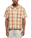 Frame Denim Baja Plaid Shirt In Orange