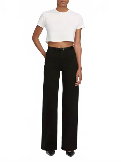 Frame The Base Organic Cotton Crop T-shirt In White