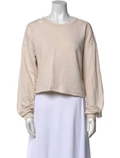 Pre-owned Frame Bateau Neckline Long Sleeve Sweatshirt In Neutral