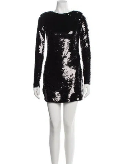 Pre-owned Frame Bateau Neckline Mini Dress In Black