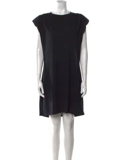 Pre-owned Frame Bateau Neckline Mini Dress In Black