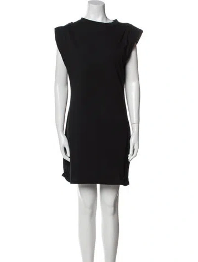Pre-owned Frame Bateau Neckline Mini Dress In Black