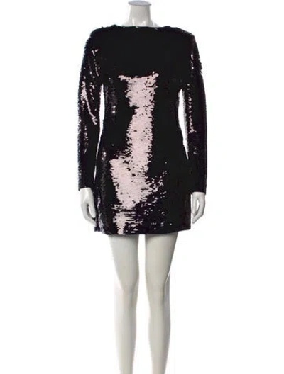 Pre-owned Frame Bateau Neckline Mini Dress W/ Tags In Black