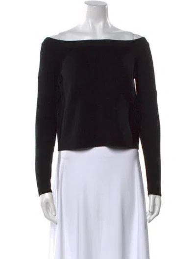 Pre-owned Frame Bateau Neckline Sweater In Black