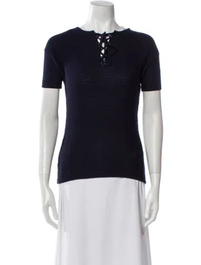 Pre-owned Frame Bateau Neckline Sweater In Blue
