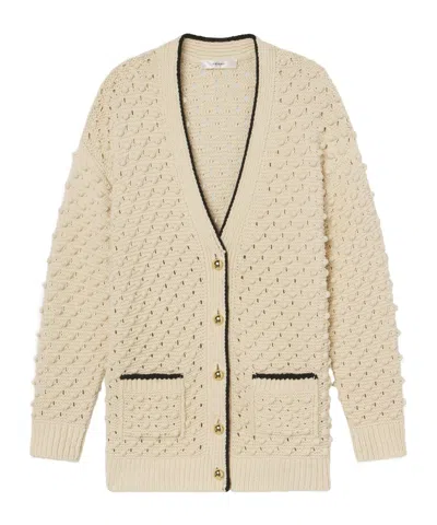 Frame Bauble Cardigan In Brown