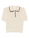 Frame The Bauble Polo Top In Neutral