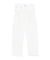 Frame The Pencil Crop High Waist Ankle Slim Straight Leg Jeans In White