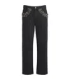 Frame Belt-loop Jeans In Black
