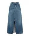 Frame Belt Loop Belt Skirt In Blue