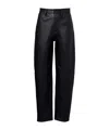 Frame Belt Loop Casual Pants In Black
