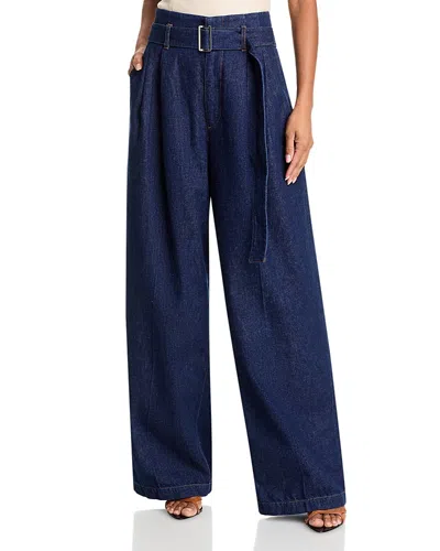 Frame Belt-loop Casual Pants In Blue