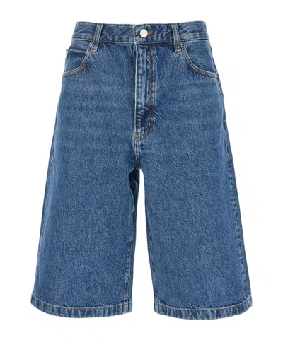 Frame Belt Loop Denim Shorts In Blue