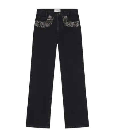 Frame Belt-loop Jeans In Black