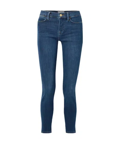 Frame Belt-loop Jeans In Blue