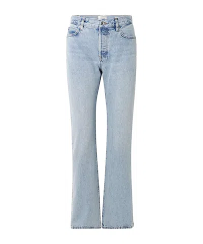 Frame The Staple Mid-rise Straight-leg Jeans In Blue