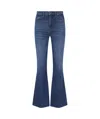 Frame Le Easy Flare Raw Fray Jeans In Blue