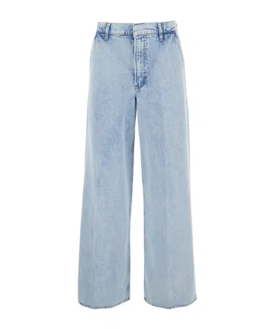 Frame Belt-loop Jeans In Blue