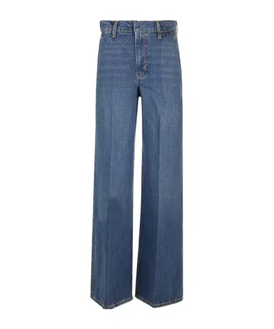 Frame Belt-loop Jeans In Blue