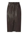 Frame Belt Loop Skirt In Brown