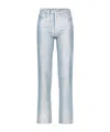 Frame Le Jane Crop High Rise Jeans In White