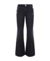 Frame Belt Ring Denim Trousers In Black