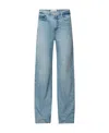 Frame Belt Ring Denim Trousers In Blue