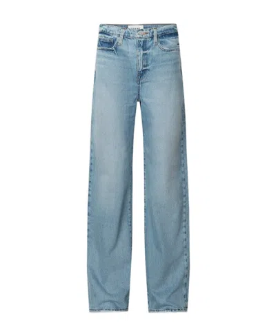 Frame Belt Ring Denim Trousers In Blue