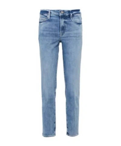 Frame Belt-loop Jeans In Blue