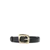 Frame Leather Belt In Black