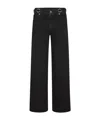 Frame Belt-tethered Jeans In Black