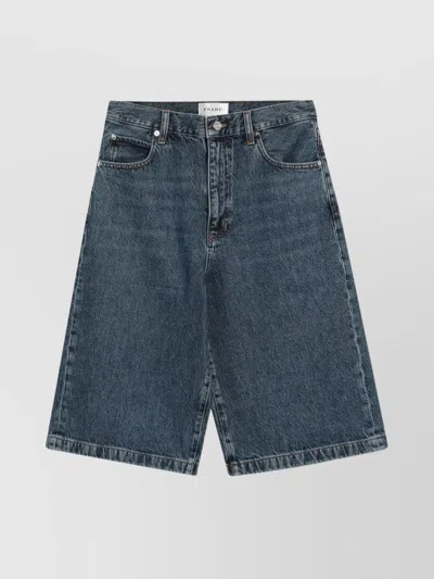 FRAME BERMUDA SHORTS REGENERATED DENIM BELT LOOPS