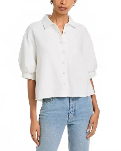 Frame Billow Sleeve Shirt In White