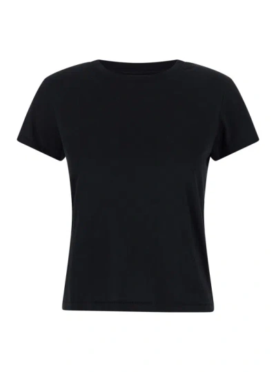 Frame Crew-neck Cotton T-shirt In Black
