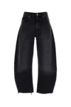 Frame Cropped Trousers Frayed Hem Design In Black