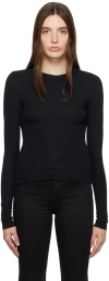 Frame Crew-neck Long-sleeve Sweatshirt In Black
