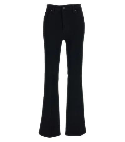 FRAME BLACK FLARED HIGH RISE JEANS