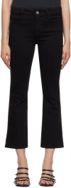 Frame Black 'le Crop Mini Boot' Jeans In Film Noir